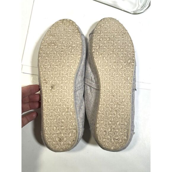 Toms Alpargata Flannel Faux Fur Lining Women Shoe Size 9 Flats Slip on - Picture 9 of 13